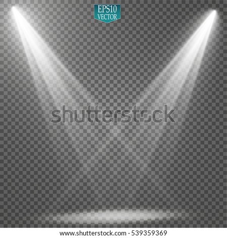 Vector Spotlights. Scene. Light Effects.
 Royalty-Free Stock Photo #539359369