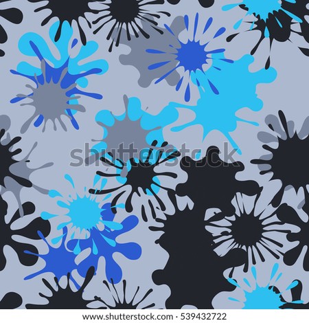 Seamless pattern of spots and blotches. Camouflage.