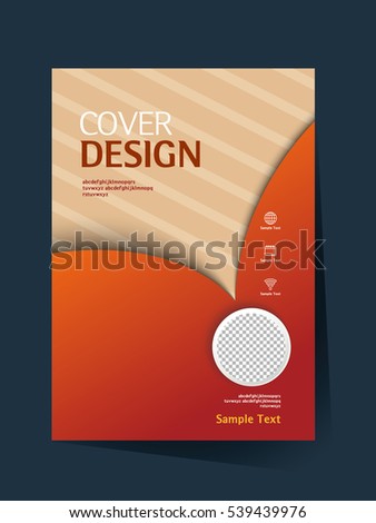 Brochure design vector template in A4 size. Annual report. Abstract book cover. Simple pattern. Flyer promotion. Presentation cover. Vector illustration.