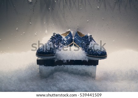 Boots in the snow