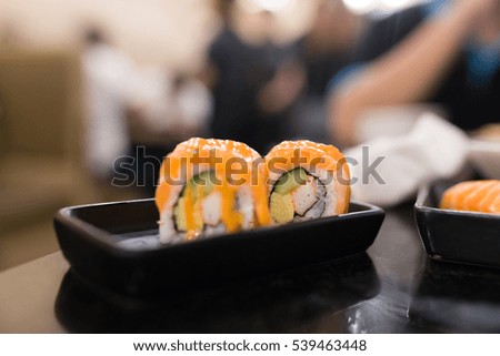 sushi at restaurant