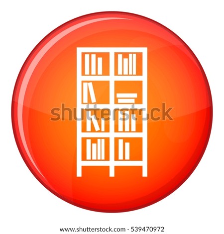 Bookcase in simple style isolated on white background vector illustration