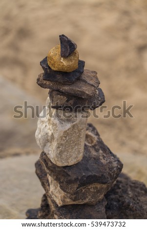 Stacked Rocks Inukshuk for Trail Markers