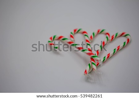 Xmas Candy Canes with Stripes