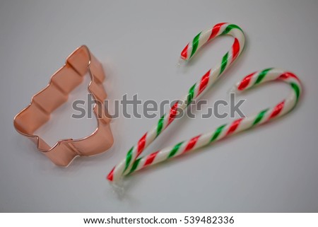 Cookie Cutter & Candy Canes with Stripes