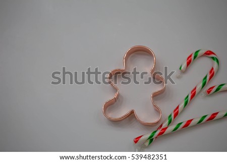 Cookie Cutter & Candy Canes with Stripes