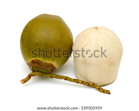 Coconut isolated on white Background
