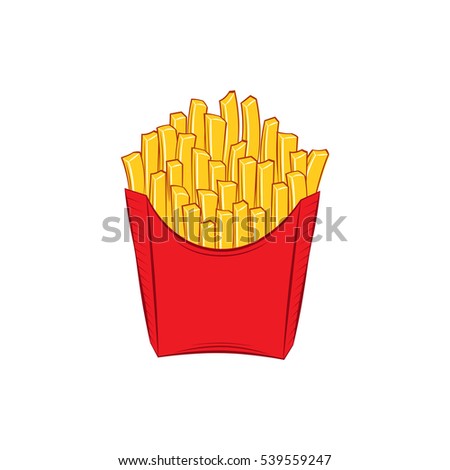 French fries. fast food isolated on white background