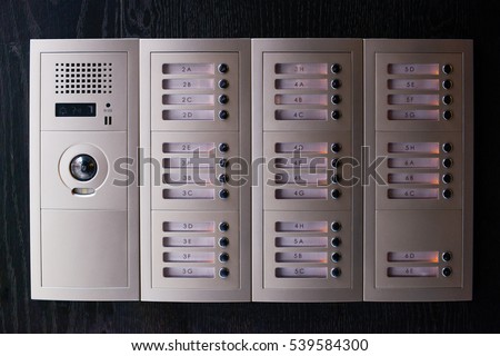 Intercom in the entry of a house
