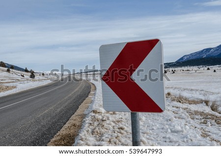 sign on the road 