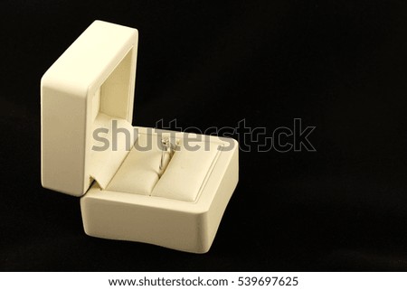 diamond wedding ring in the gift box
