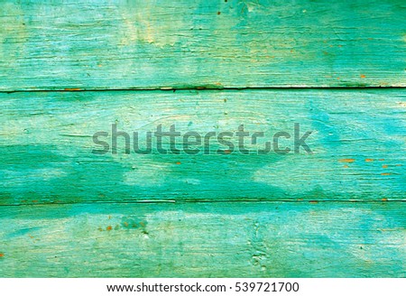 Green weathered wooden wall texture. Architectutral background.