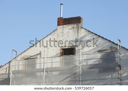 construction site on a  house roof