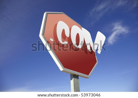 .Com road sign