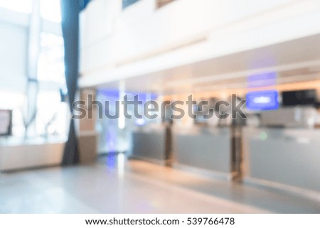 Abstract blur beautiful luxury hotel lobby lounge interior for background