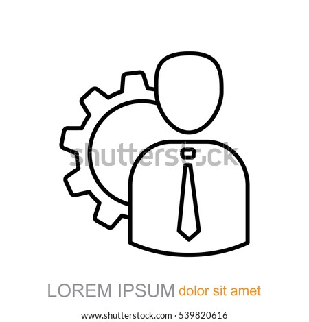 Line icon-   Management  Royalty-Free Stock Photo #539820616