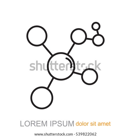 Line icon- Molecule Royalty-Free Stock Photo #539822062