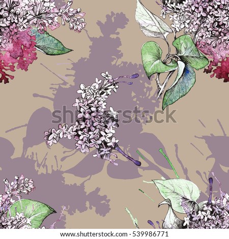 Seamless pattern with floral ornament