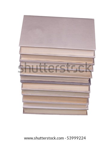 Stack of books. Isolated objecton a white background