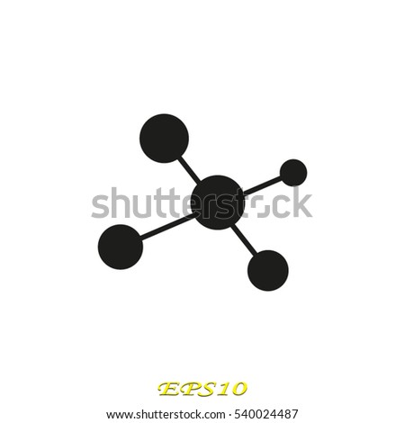 molecule, icon, vector illustration EPS 10