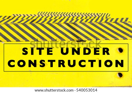Under construction web page or website banner