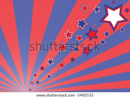 Simple retro funky rays background (illustration, vector)