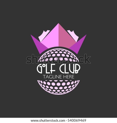 Golf Club Logo Design Template in Flat Style. Vector Illustration