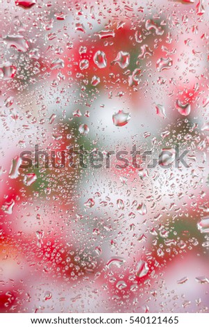 Bokeh abstract background with water droplet is beautiful and very breezy, Christmas Blurred background.