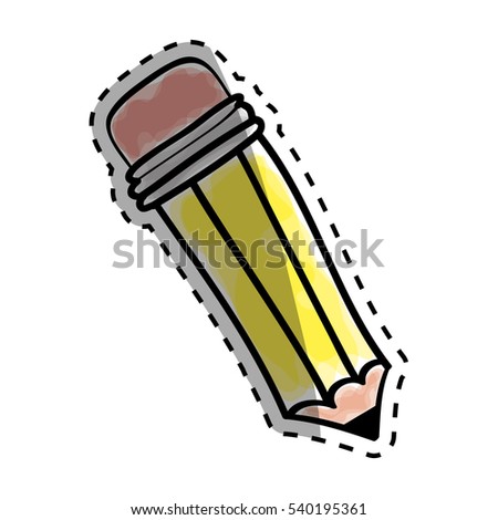 Pencil draw utensil icon vector illustration graphic design