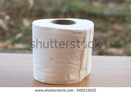tissue on wooden table