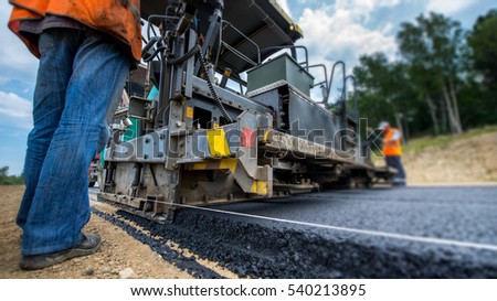 New road construction Royalty-Free Stock Photo #540213895