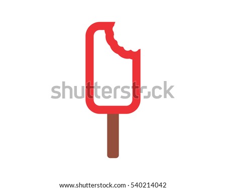 red ice cream travel vacation holiday image vector icon logo symbol