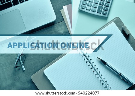 Notebook and Laptop with graph and charts with word Application Online