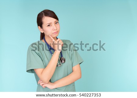Worried female doctor