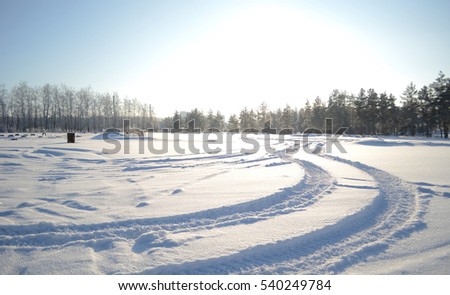 winter landscape. Siberia Royalty-Free Stock Photo #540249784