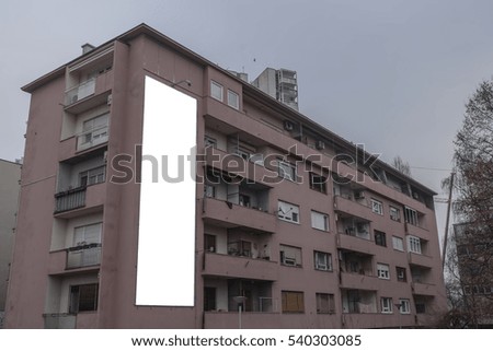 Blank billboard and building 