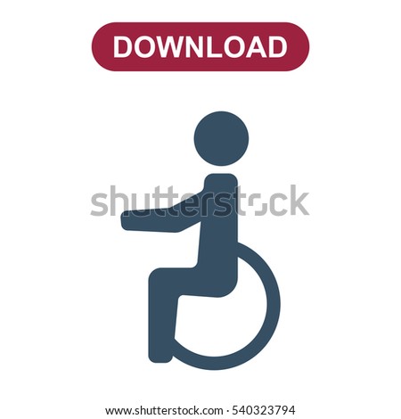 Disabled Icon Vector flat design style