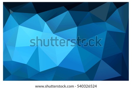 DARK BLUE polygonal illustration, which consist of triangles. Triangular pattern for your business design. Geometric background in Origami style with gradient. 