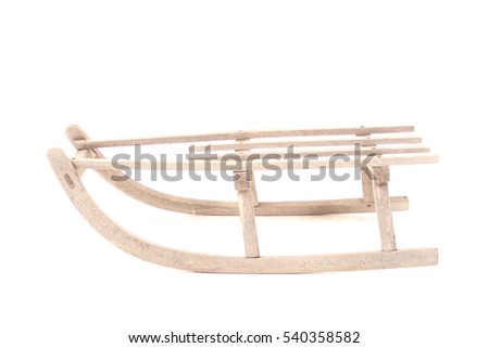 old wooden sled