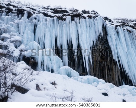 Icicles in Iceland