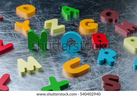 NO word with colourful alphabet made of wooden. Business Idea concept.