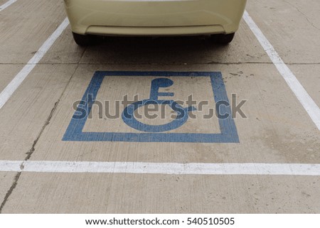 Cars in the Disabled Parking