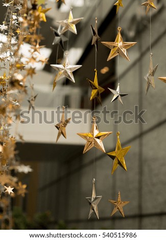 Metallic Christmas Stars Decoration