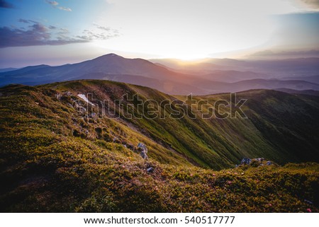 Carpathian landscape. Royalty-Free Stock Photo #540517777