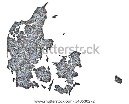 Textured map of Denmark
