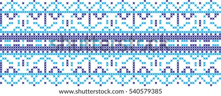 Embroidered cross-stitch pattern Ukrainian national pattern
