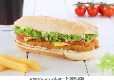 Chickenburger chicken burger hamburger menu meal combo cola drink