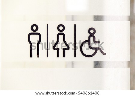 Public toilets signboard 