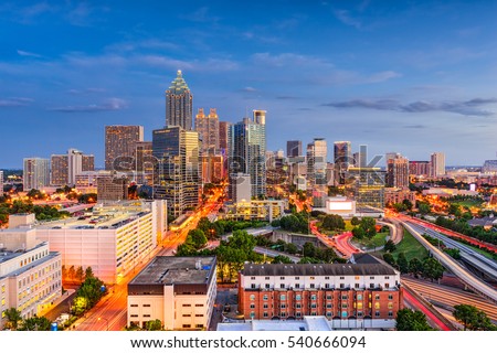 Atlanta, Georgia, USA downtown skyline. Royalty-Free Stock Photo #540666094