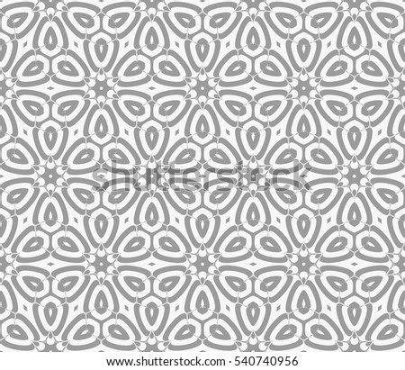 abstract decorative floral geometric ornament. grey and silver color. seamless vector illustration. template for wallpaper, invitation, card